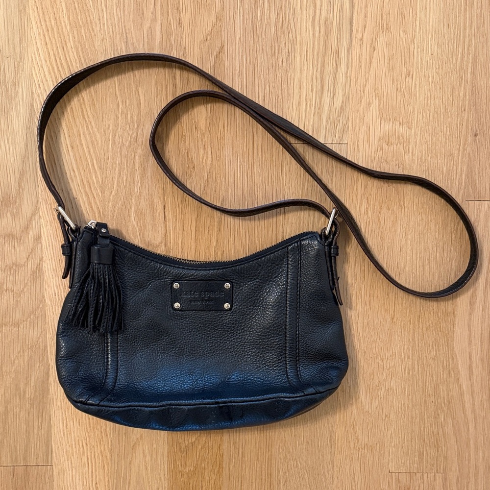 Kate Spade Black Leather Crossbody Bag